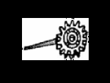 Fuser Web Gear / Shaft (6E38600 / 6E38601) Xerox&reg; 5018 style