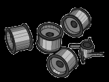 Duplex Decurler Exit Roll Repair Kit - fits 22K30060 for Xerox&reg; XC23 style