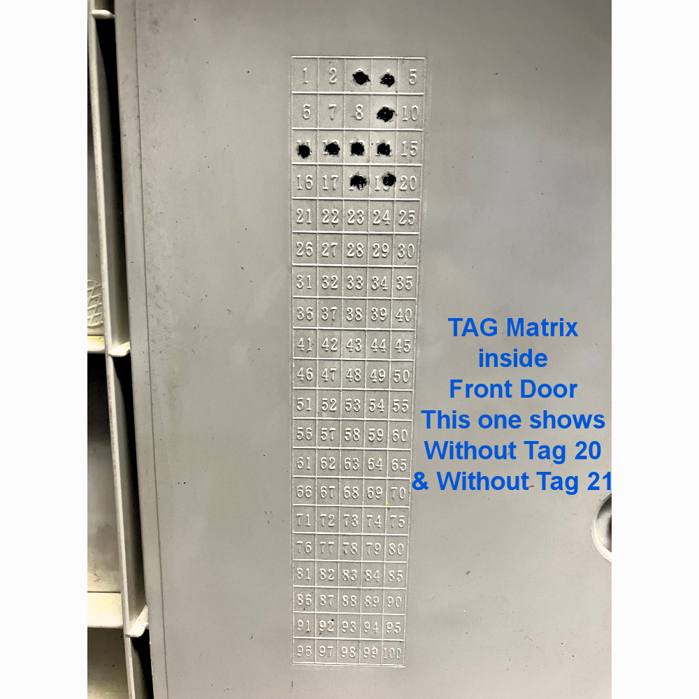 V80 Tag Matrix on front door
