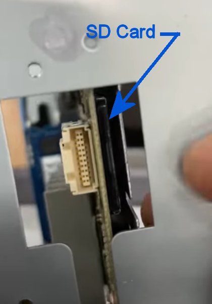 V80 SD Card location (shown with the outer and inner plates removed